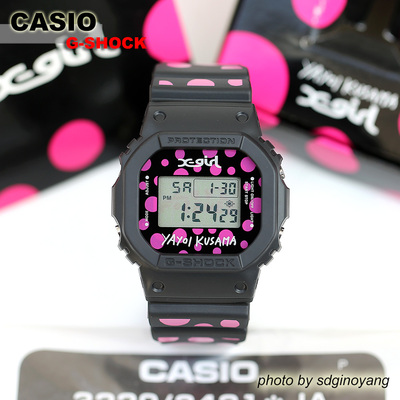 卡西欧G-SHOCK YayoiKusama草间弥生 X-Girl DW-5600方块全新结束