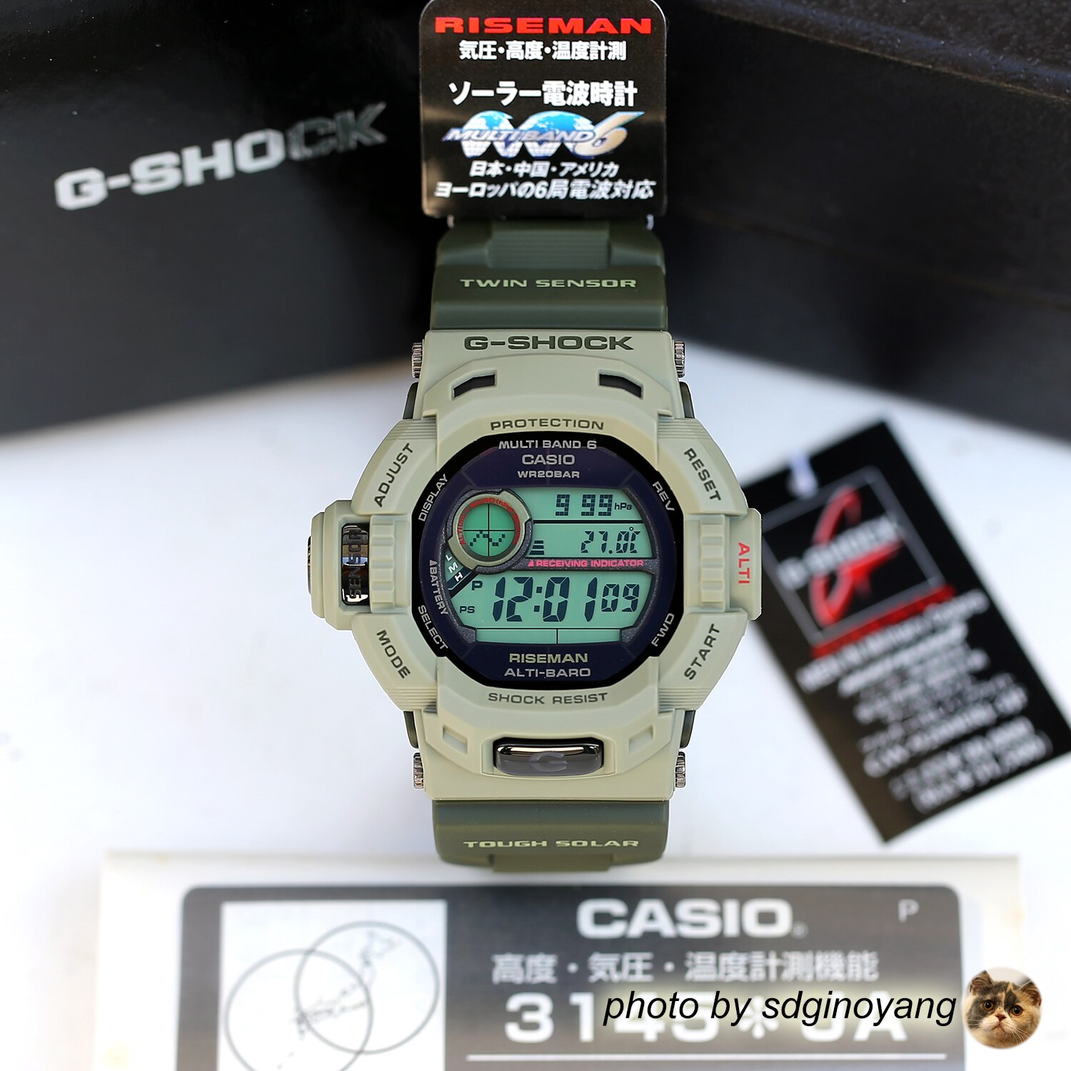 CASIO卡西欧G-SHOCK GW-9200ERJ-3JF军工飞人限量RISEMAN全新结束