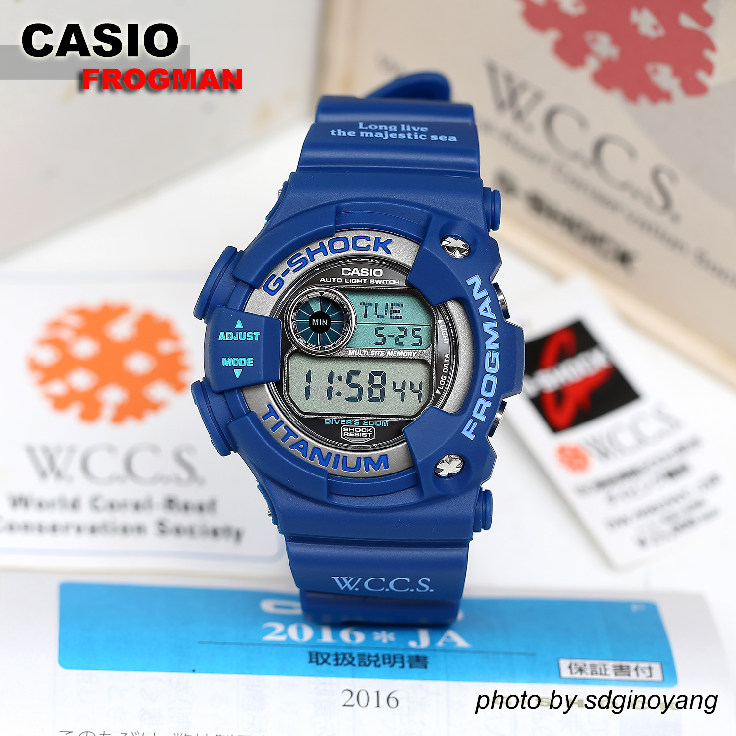 CASIO卡西欧G-SHOCK DW-9902WC-2JR蛙人珊瑚礁保护协会全新现货