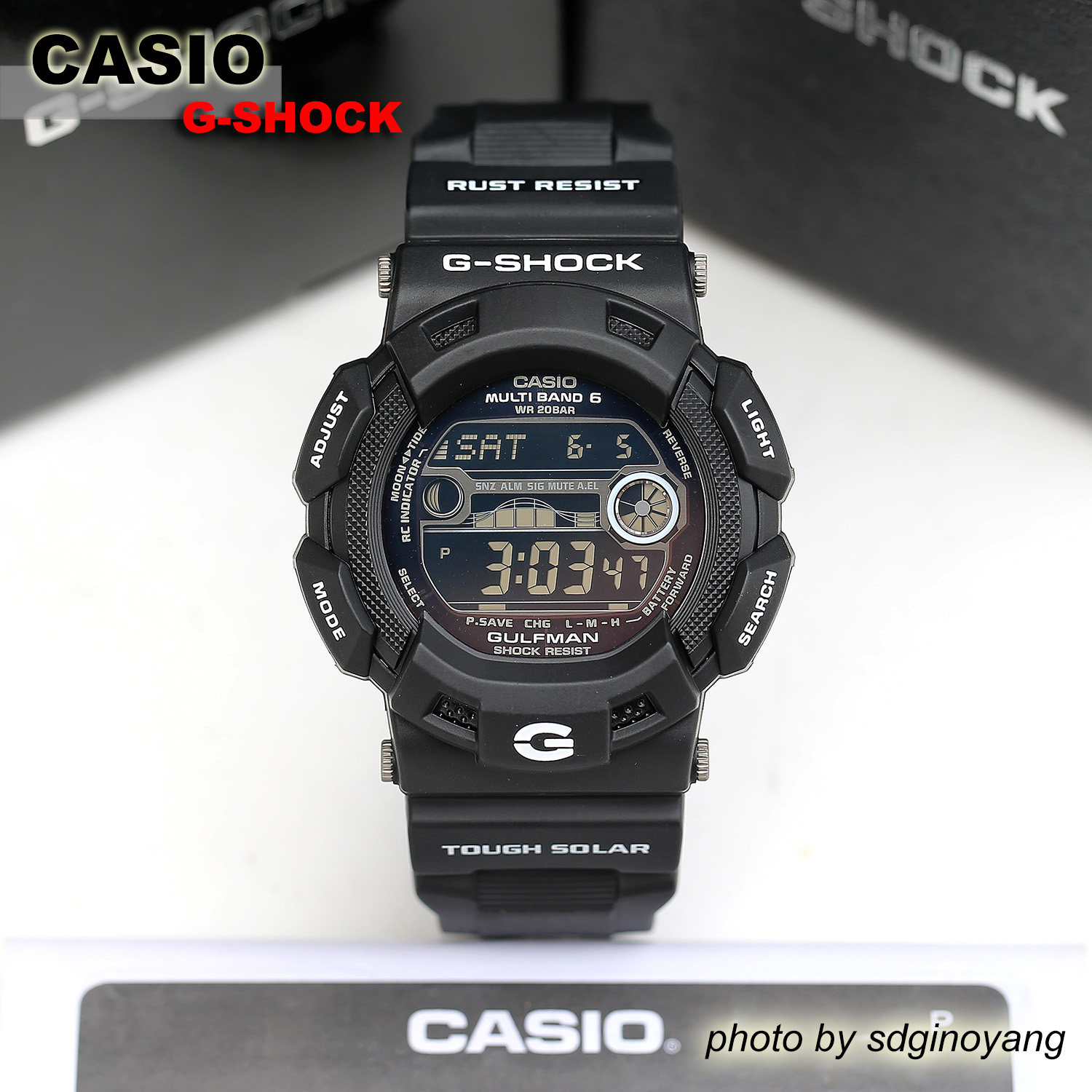 CASIO卡西欧G-SHOCK GW-9110BW-1JF黑曜石太阳能电波湾人全新结束