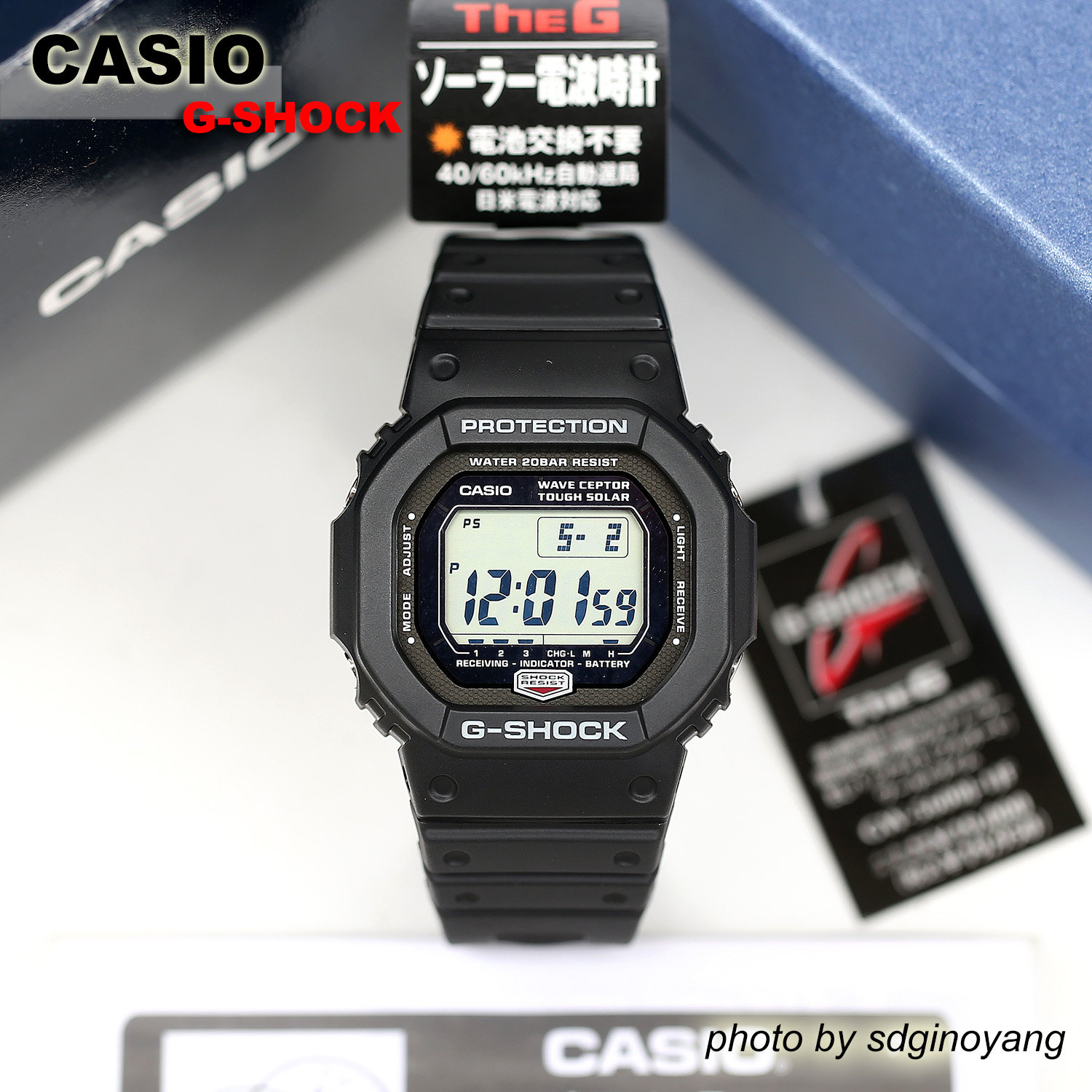 CASIO卡西欧G-SHOCK GW-5600J-1JF 初代太阳能电波方块 全新结束