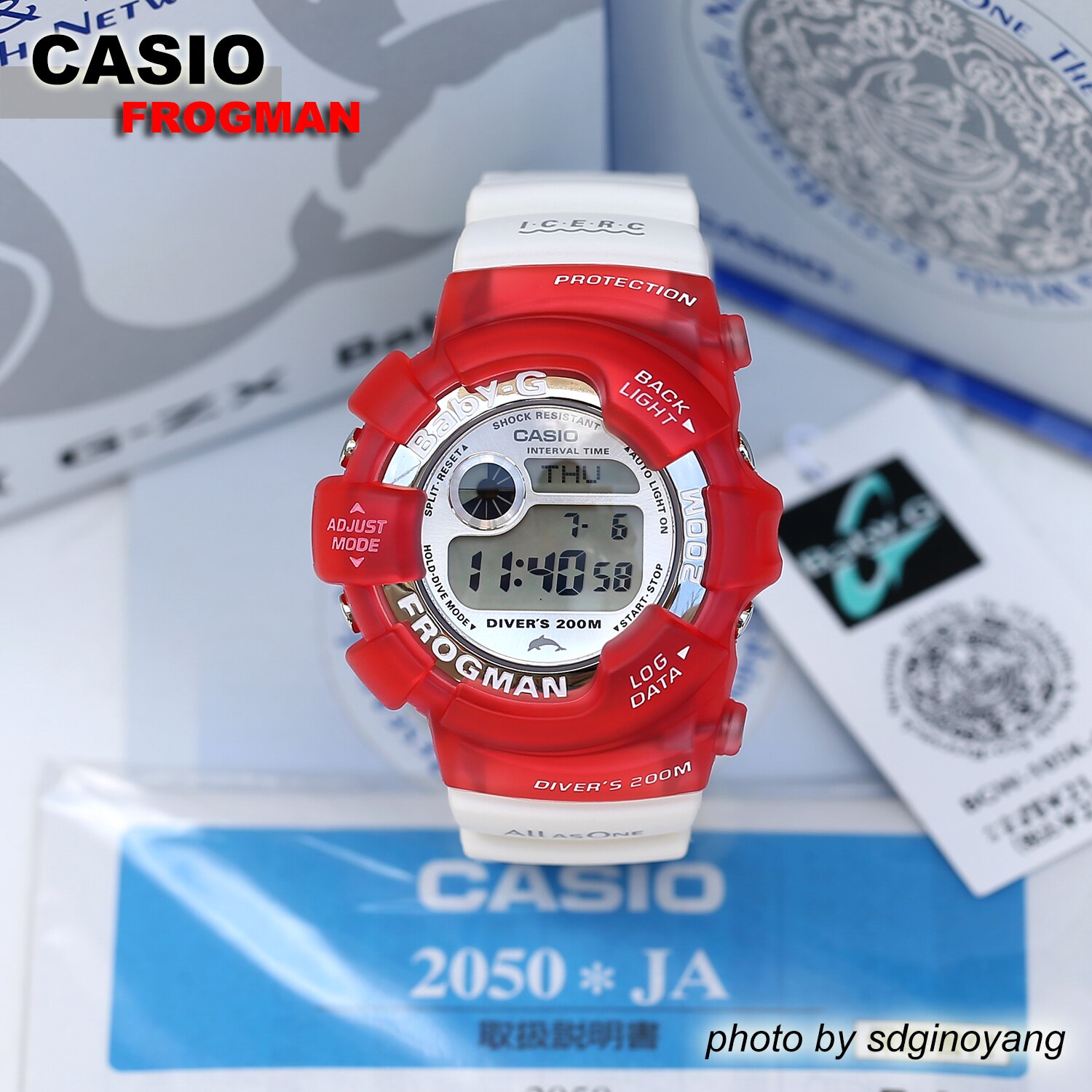 CASIO卡西欧Baby-G BGW-105K-4JR第五届ICERC鲸豚女蛙人全新结束