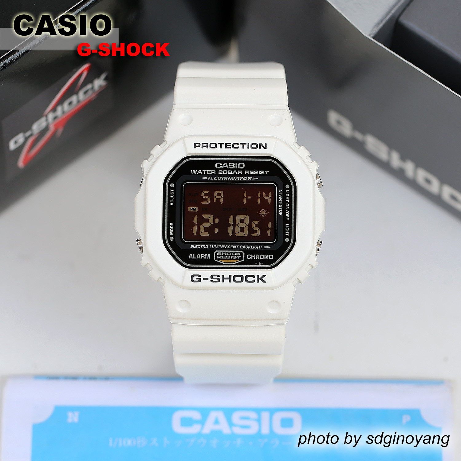 casio卡西欧G-SHOCK白方块限定HERO手表