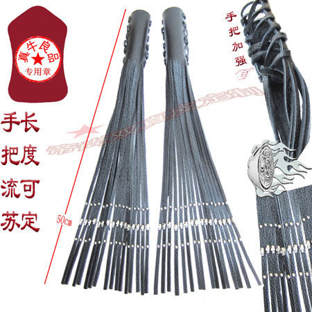 摩托车真皮把穗机车把手飘带流苏手把骷髅装饰把须配件防滑把套
