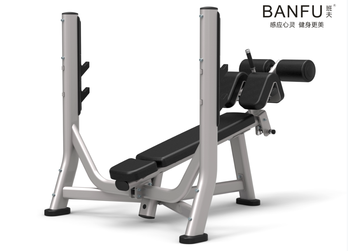 班夫 高端下斜卧推架专业健身房企事业单位室内训练器 mh207