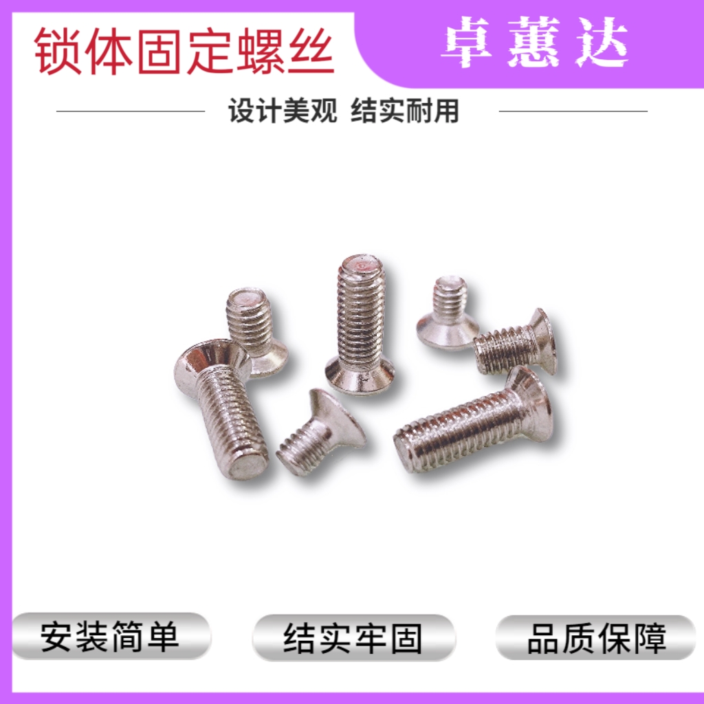 智能锁体锁芯固定螺丝入户防盗门室内木门锁体通用平头十字螺丝包