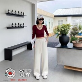 女2026春装 弯刀裤 新款 简约百搭显瘦休闲裤 韩版 S2618直筒裤