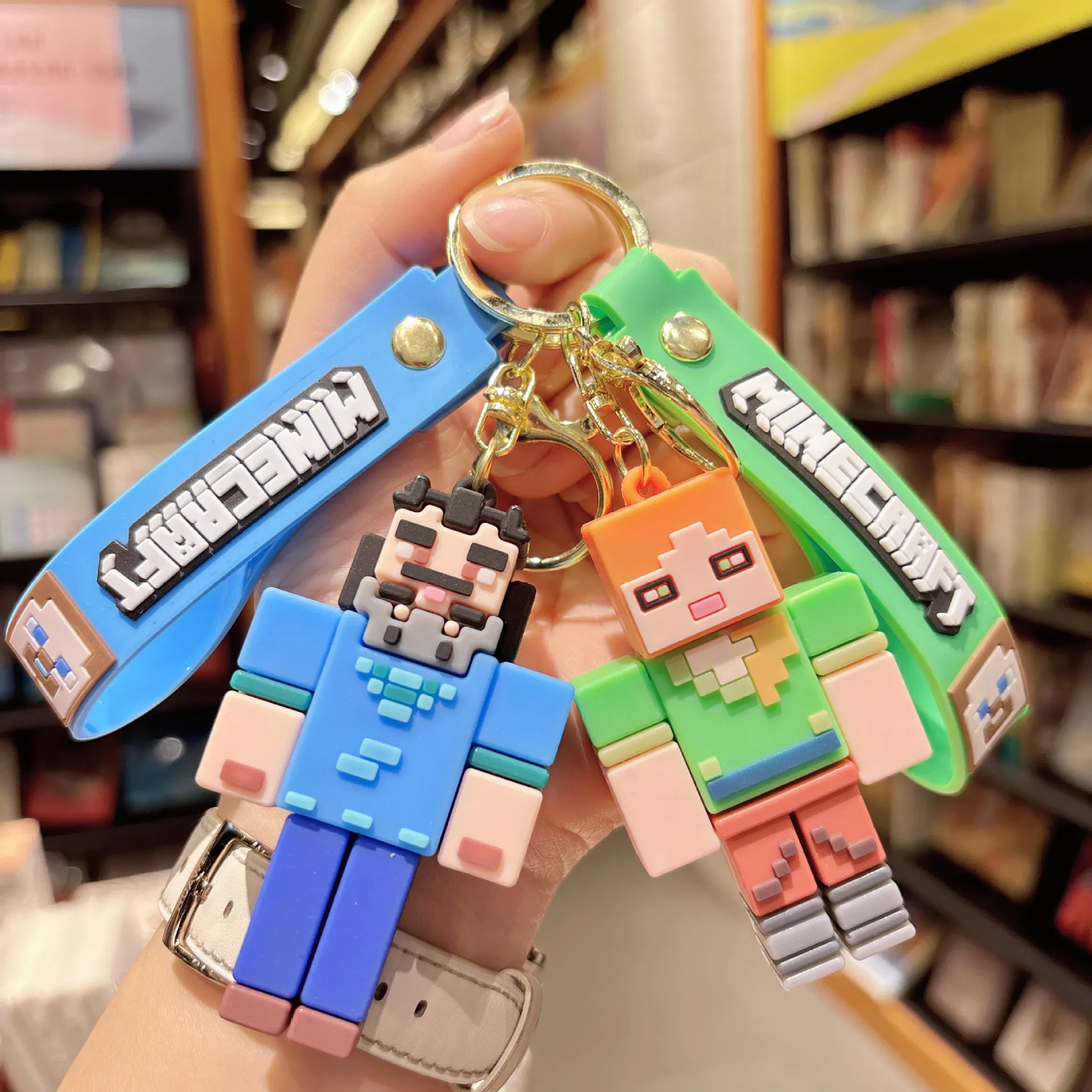 创意我的世界钥匙扣Minecraft书包挂件 玩具潮玩公仔包包挂饰抓机