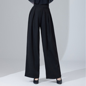 子女四季 专业拉丁舞裤 新款 松紧垂感阔腿裤 高腰宽松跳舞女裤 摩登裤