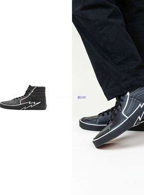 VANS SK8 HI BOLT 女子男子经典款全皮黑武士休闲鞋 VN0A5JIVBKA