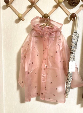 2022ks新款男女儿童斗篷式雨披幼儿园学生外出可爱透明印花雨衣