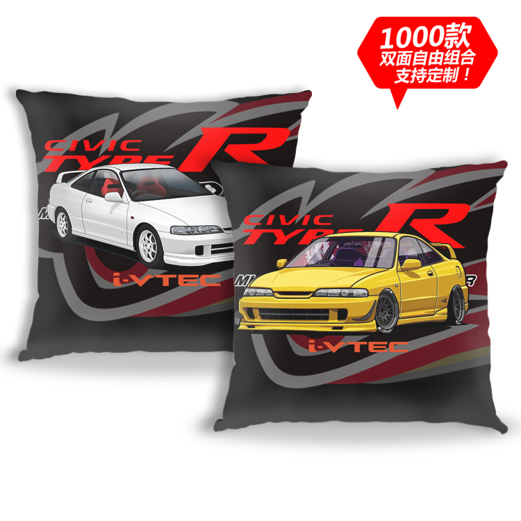 思域fd2定制双面汽车靠枕jdm抱枕