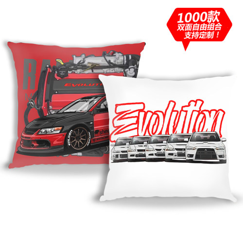 evo10帕杰罗翼神来图定制jdm抱枕