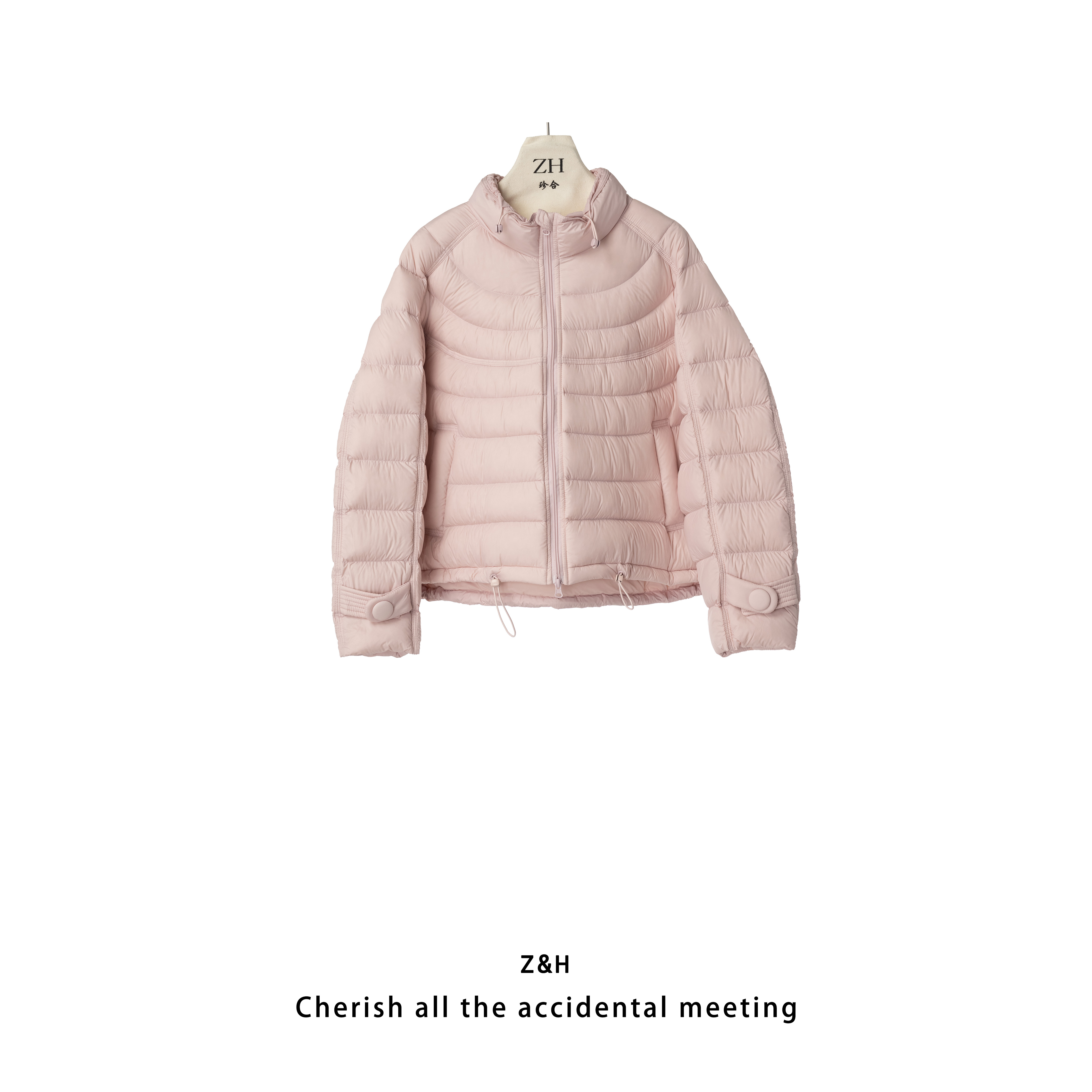 ZH【日暮栖林】纯色简约高级感羽绒服女长袖舒适