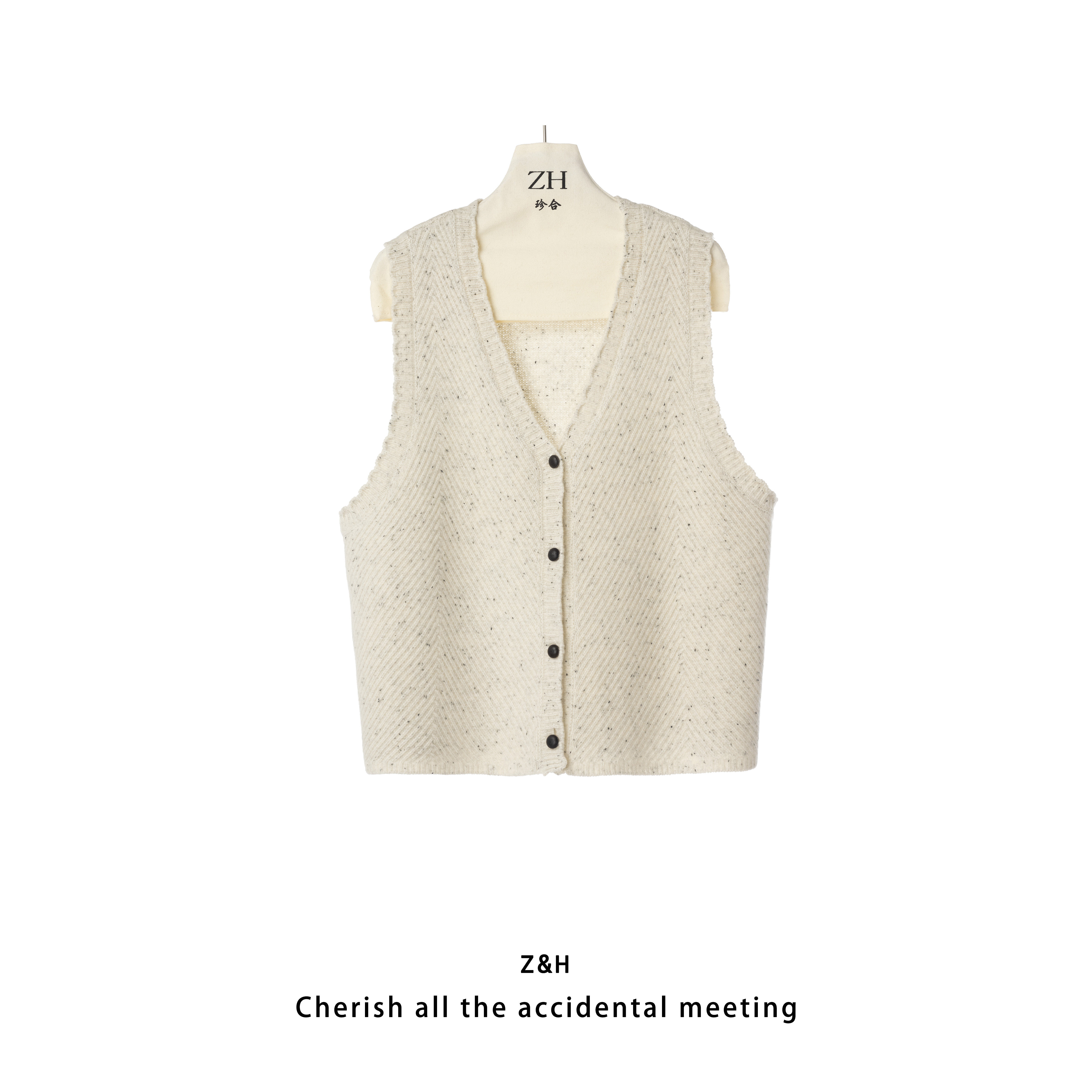 ZH【初雪告白】简约百搭时尚显瘦马甲女