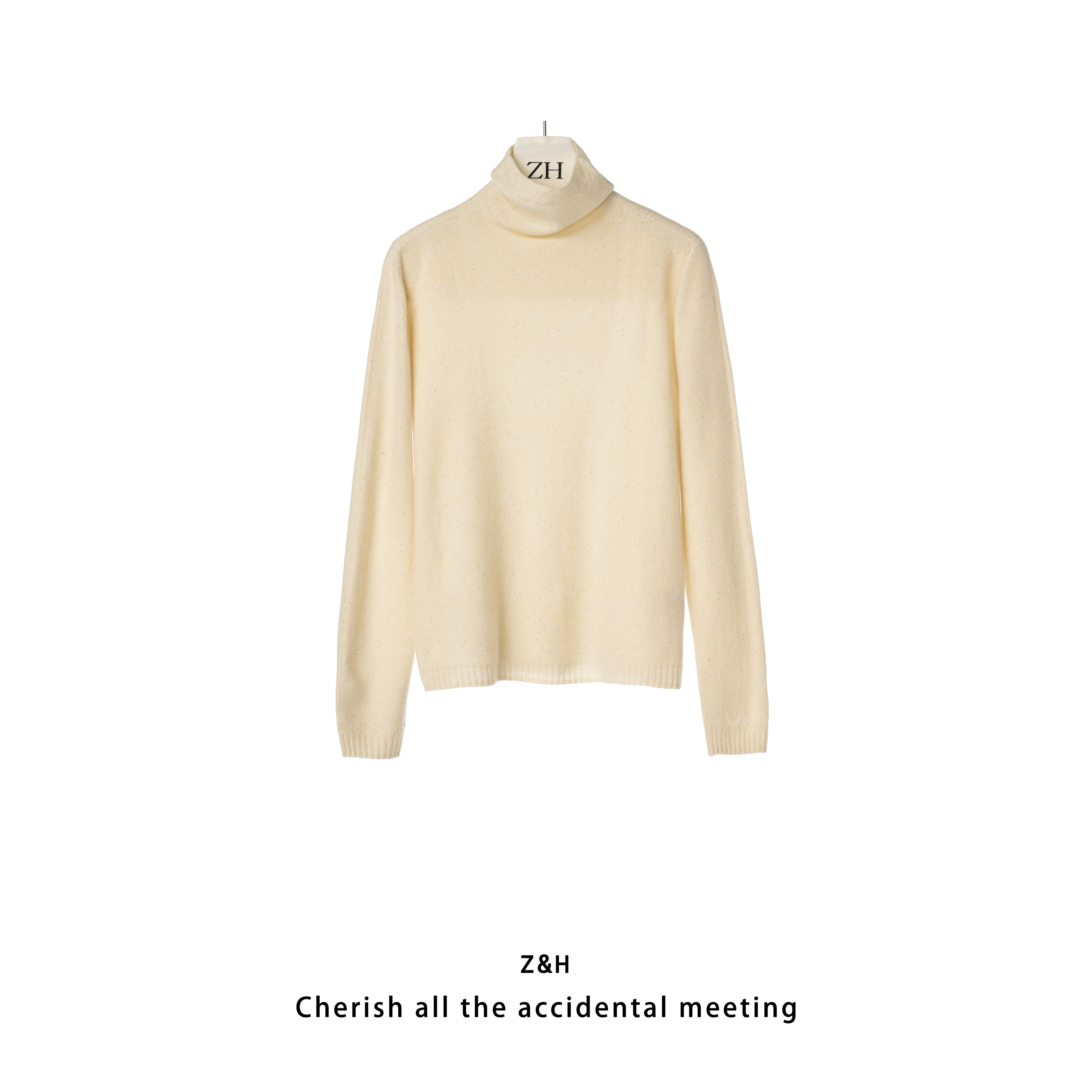 ZH【烘焙暖意】高领女款简约显瘦时尚百搭针织衫