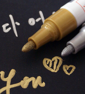 东洋白色 金色 黑色油漆笔 DIY相册涂鸦笔 轮胎补漆笔油性记号笔