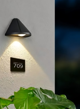 led户外壁灯酒店大门背景墙防水室外阳台楼梯过道床头招牌门牌灯