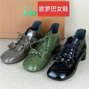 品牌撤柜断码处理真皮女靴百搭舒适中跟日常马丁靴深口单鞋女短靴