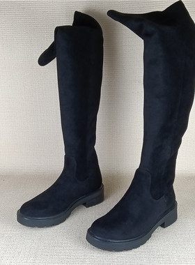 索菲娅品牌撤柜断码处理长筒靴百搭气质厚底弹力靴单里过膝靴高筒