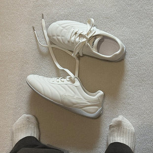 男士德训鞋圆头休闲板鞋春季平底小白鞋通勤德比皮鞋cleanfit鞋子