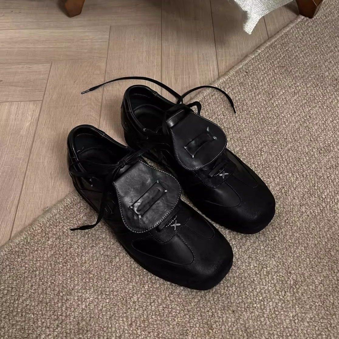 方头拳击鞋通勤德训鞋男女同款芭蕾鞋训练鞋英伦风轻便休闲皮鞋男