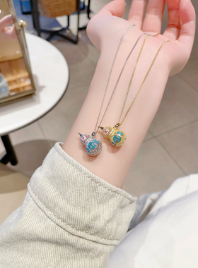 S925银纯银新款珐琅葫芦银项链送礼盒礼袋圣诞新年春节礼物顺丰12