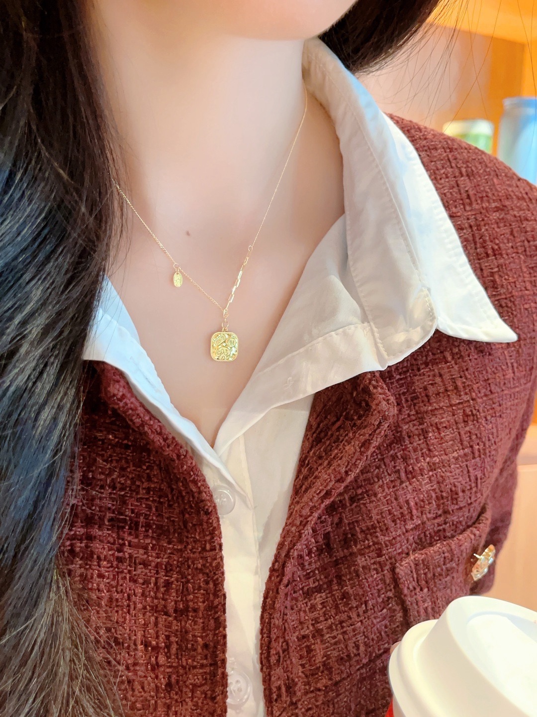 S925银纯银碎冰冰吉言纯银项链不褪色圣诞送礼盒礼袋顺丰11