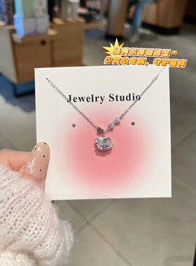 S925银新款Kitty可爱银项链不褪色送礼盒礼袋顺丰七夕礼物7