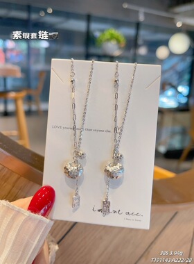 S925银纯银蝴蝶结多款可选项链纯银项链不褪色礼盒礼袋新年顺丰3