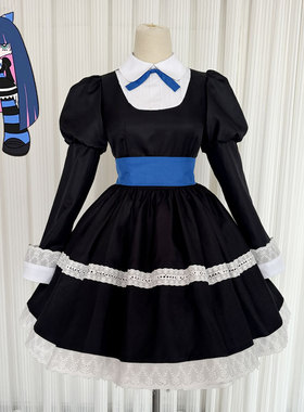 吊带袜天使cosplay s妹史朵巾cos服装Panty&Stocking哥特连衣裙女