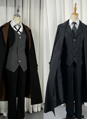 漫歌 文豪野犬中原中也cos服太宰治黑时宰cosplay服装女常服全套