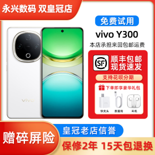 vivo Y300 长续航大音量300％抗摔护眼直屏等深微四曲屏智能手机
