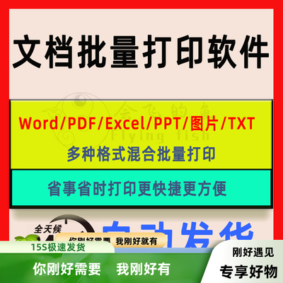 office批量打印软件工具支持文档PDF表格PPT图片办公批量打印软件