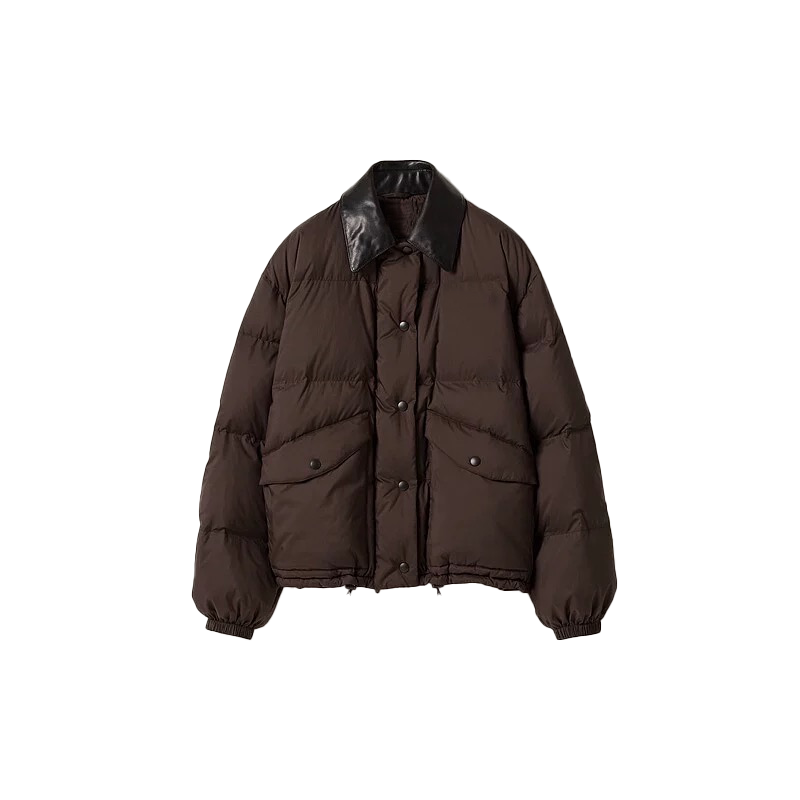【梅子甄选】绵羊皮领子 新款mi*鹅绒夹克 820302