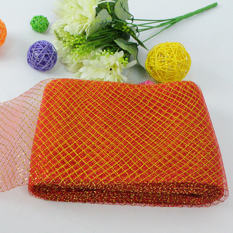 16公分七彩网纱沙滩帽辅料 圣诞树礼品辅料 头饰手工diy材料