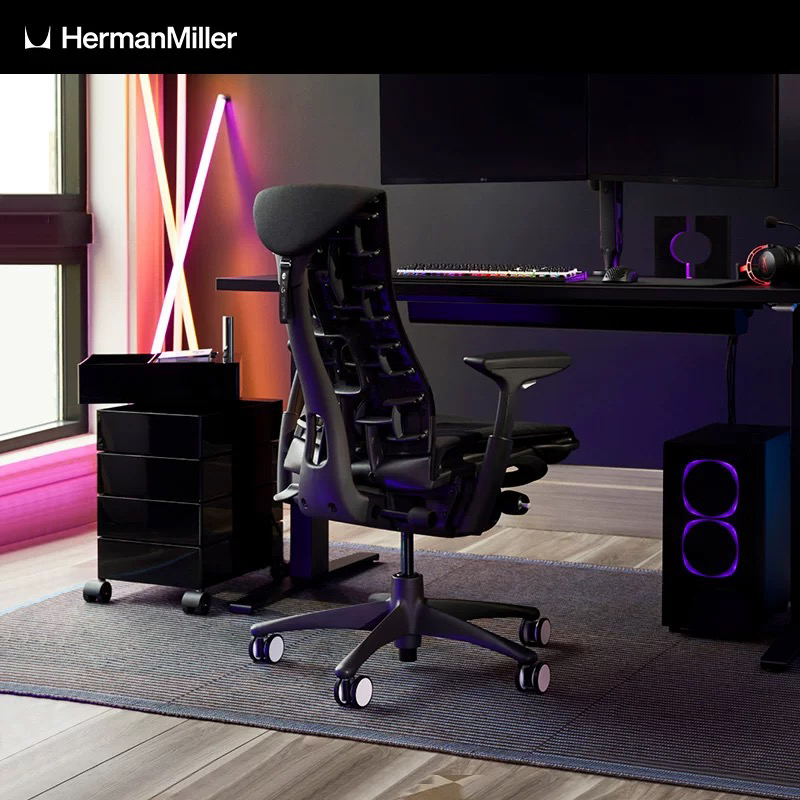 HermanMiller x LogitechG联名款Embody电竞椅人体椅工学久坐不累