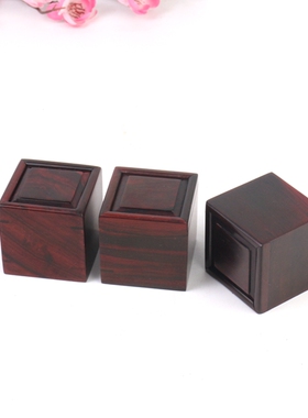 红木小木盒大叶紫檀盒子实木迷你小印章饰品戒指小收纳盒子木制