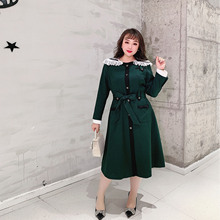 glec大码女装2020年新款蕾丝冬大衣1