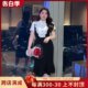 蕾丝拼接气质中长款 GLEC大码 显瘦鱼尾连衣裙 假两件撞色修身 女装