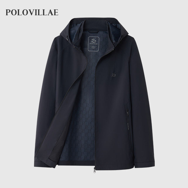 polovillae保罗威特男装春季新款休闲夹克男防风外套上衣AEQS605