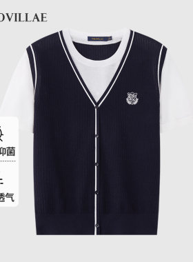 Polovillae保罗威特女士专柜夏季简约假两件精品t恤女上衣BZRH727