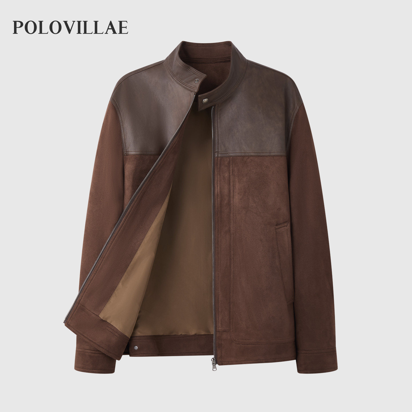 polovillae保罗威特2026男士立领机车夹克男短款外套上衣AERF260