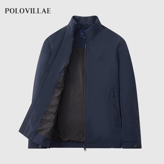 polovillae保罗威特男秋季立领薄款夹克衫商务休闲男上衣AEPF368