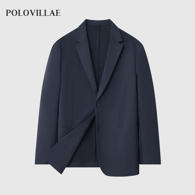 polovillae保罗男西服春季薄款男装纯色商务休闲西装外套AIQS609