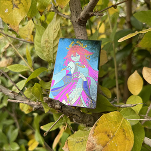 八重神子 彩色钛合金刀卡 EDC 阳极工艺