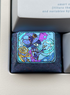 莫娜1.25U Ctrl 或Win键 彩色钛合金键帽 个性金属键帽阳极工艺