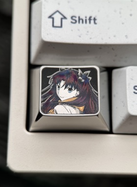 钛次元 远坂凛 钛合金精密雕刻键帽  二次元动漫1.25U Ctrl Win