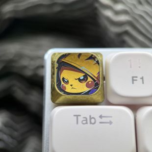 皮卡丘耿鬼矮轴钛合金机械键盘键帽单个个性动漫二次元十字轴