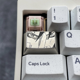 宇智波佐助 1.5U Tab键 精细雕刻钛合金定制键帽 动漫二次元金属